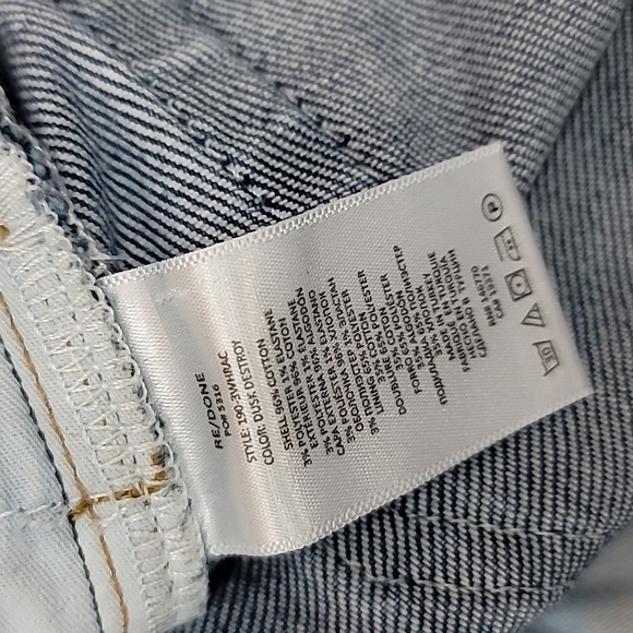 Redone 90s high rise ankle crop distressed jeans - Picture 5 of 15